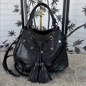 MCM Heritage Drawstring Convertible Shoulder Bag